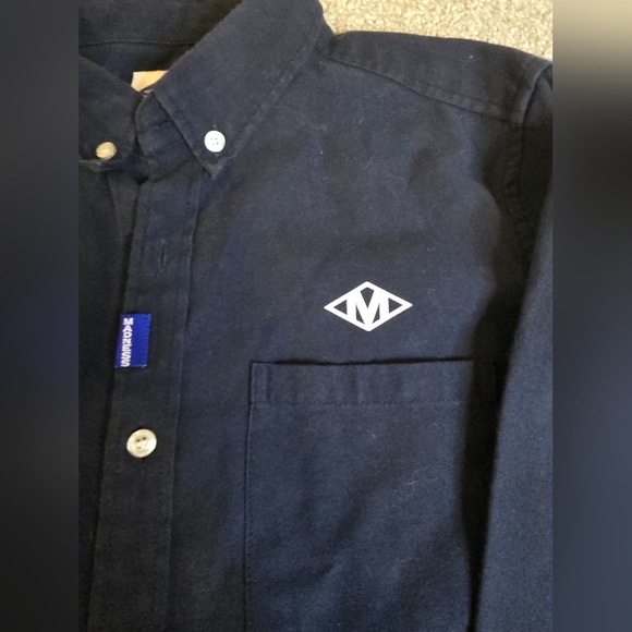 Madness Breeds Madness Mad Man Men's Navy Button-down Shirt Size XL - Picture 5 of 12